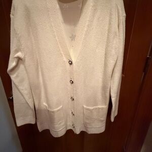 Cardigan with long sleeve top size M. Talbot brand beautiful rhinestone Cardigan